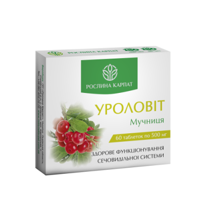   Уроловіт для зменшення запалення в нирках і сечовивідних шляхах Рослина Карпат таб. №60