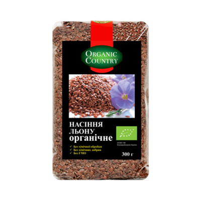 Насіння ORGANIC COUNTRY льону органічне 300 г