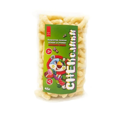 Амарантові палички СНЕКолики солодкі зі стевією, Gluten Free, 45 г, Healthy Generation