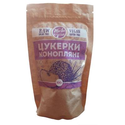Цукерки конопляні без цукру 100 г ТМ Жива Кухня