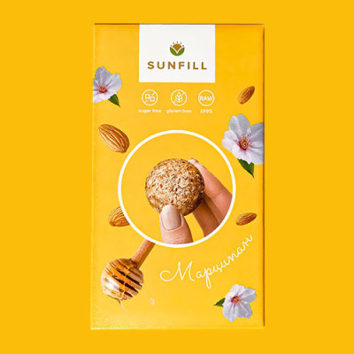 Цукерки марципан sunfill  150 г