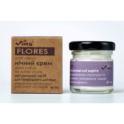 Крем для обличча flores нічний крем Vins 40 мл
