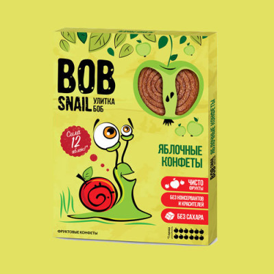 Пастила равлик Боб Вob snail Яблуко 60 г