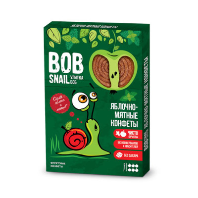 Пастила равлик Боб Вob snail Яблуко з м'ятою 60 г