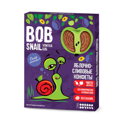 Пастила равлик Боб Bob snail Яблуко-слива 120 г