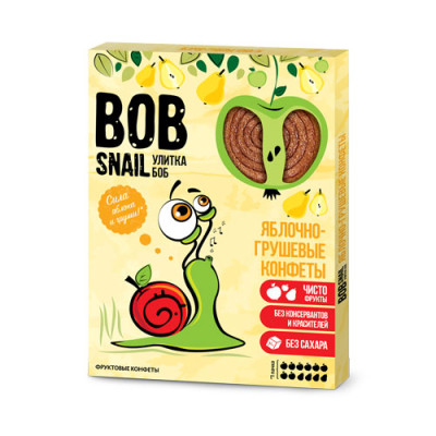 Пастила равлик Боб Вob snail  Яблуко-груша 100 г