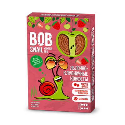Пастила равлик Боб Bob snail Яблуко-полуниця 60 г