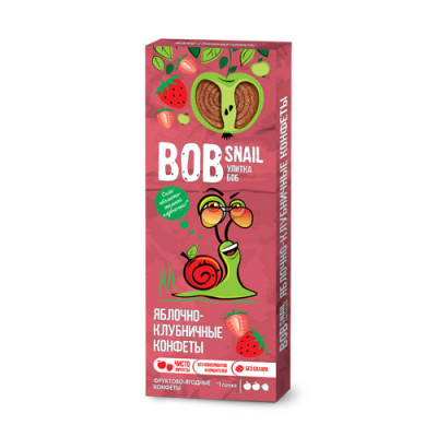 Пастила равлик Боб  Bob snail Яблуко-полуниця 30 г