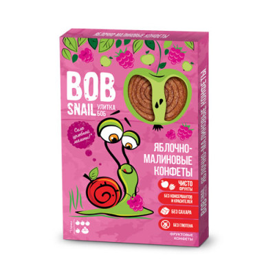 Пастила равлик Боб  Bob snail Яблуко-малина 60 г