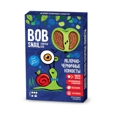 Пастила равлик Боб Bob snail Яблуко-чорниця 60 г