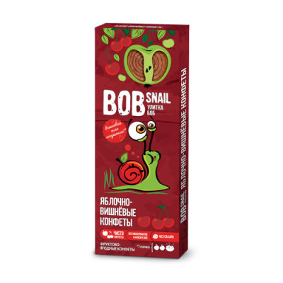 Пастила равлик Боб Вob snail  Яблуко-вишня 30 г