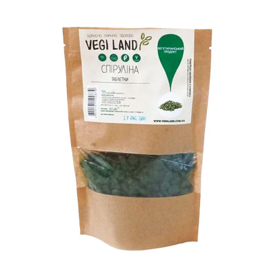 Спіруліна таблетки Vegi Land 150 г