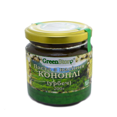 Урбеч з насіння коноплі GreenStore 200 г