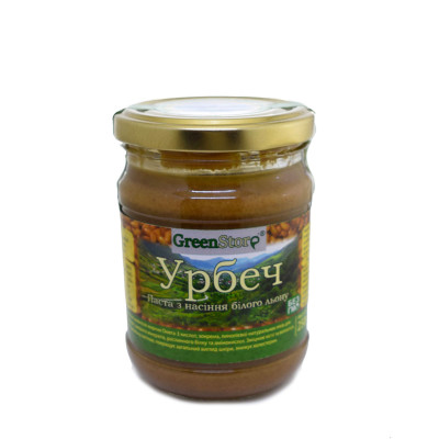 Урбеч з насіння світлого льону GreenStore 200 г